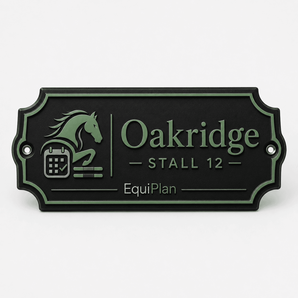 EquiPlan stall sign